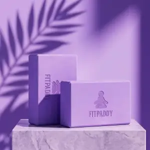 Кубики для йоги фіолетові BLOCK01VL FITPADDY UA