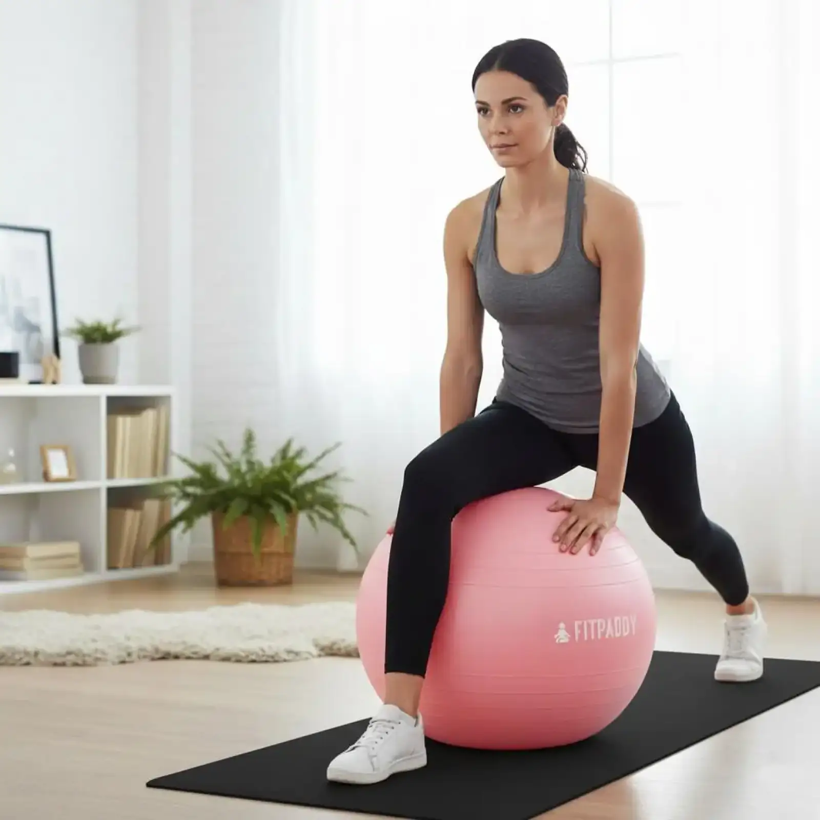 М'яч для фітнесу 65 см рожевий GBALL65PK FITPADDY UA