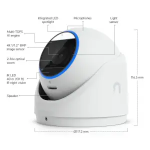 Мережева відеокамера UVC-G6-PRO-TURRET-W UBIQUITI UA