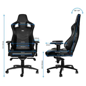Ігрове крісло Noblechairs EPIC Real Leather Black (NBL-RL-BLA-001) UA