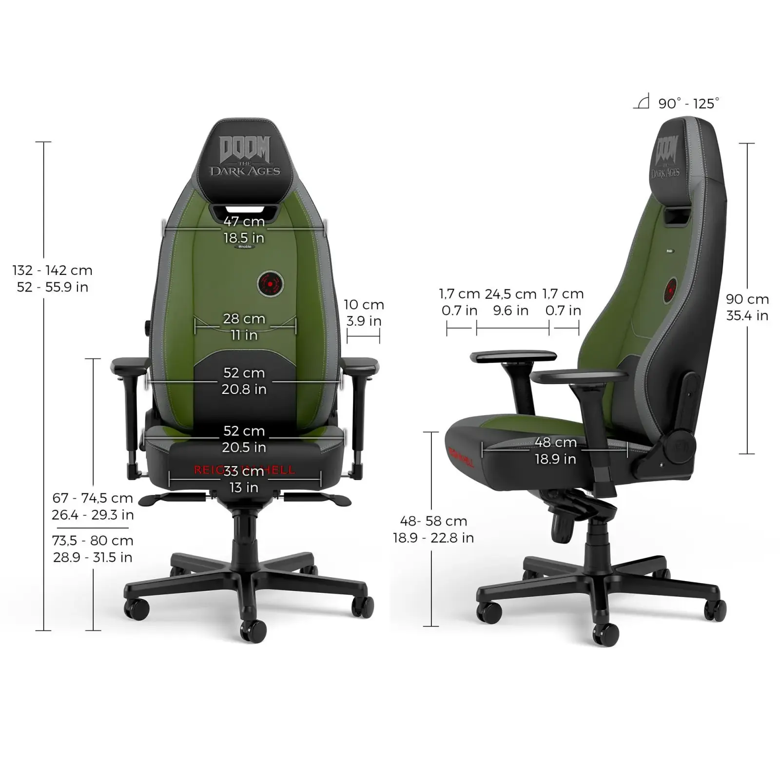 Ігрове крісло Noblechairs Legend Doom The Dark Ages Edition (NBL-LGD-PU-DDA) UA