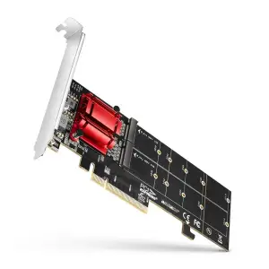 RAID-контролер для SSD-накопичувачів AXAGON PCEM2-ND PCIe 2x NVMe M.2 controller UA