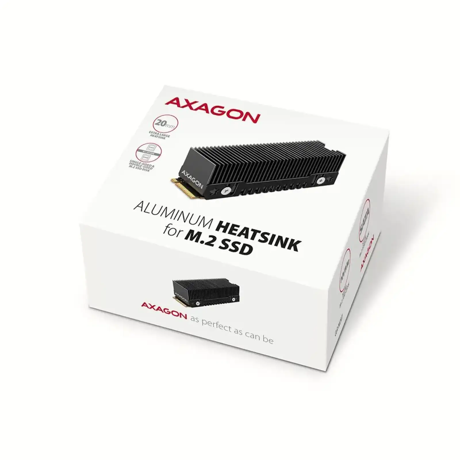 Радіатор з пасивним охолодженням для SSD-накопичувачів AXAGON CLR-M2XT heatsink for M.2 SSD UA