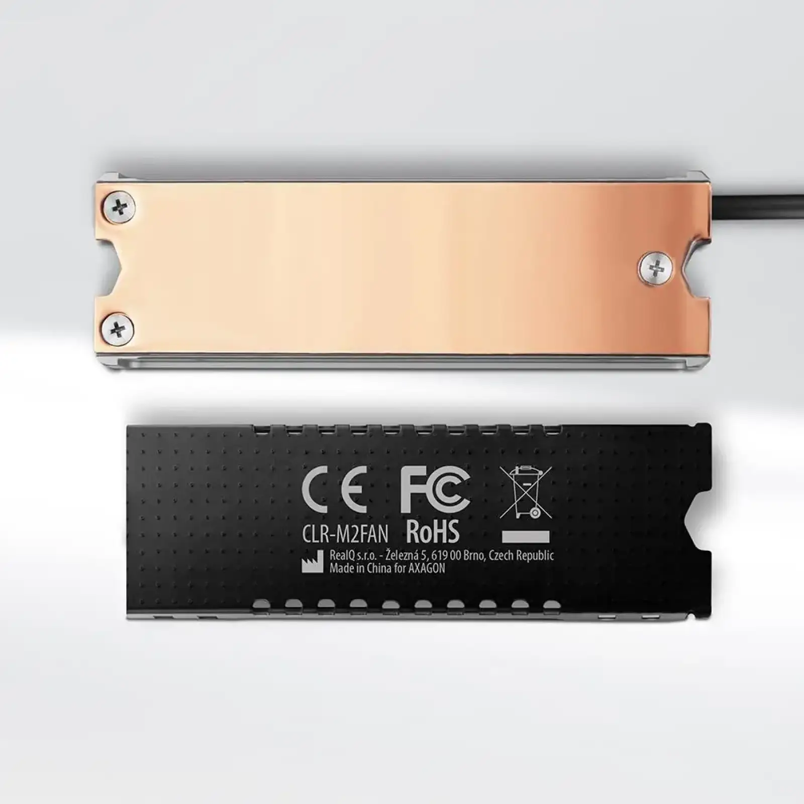 Радіатор з вентилятором для SSD-накопичувачів AXAGON CLR-M2FAN heatsink for M.2 SSD UA