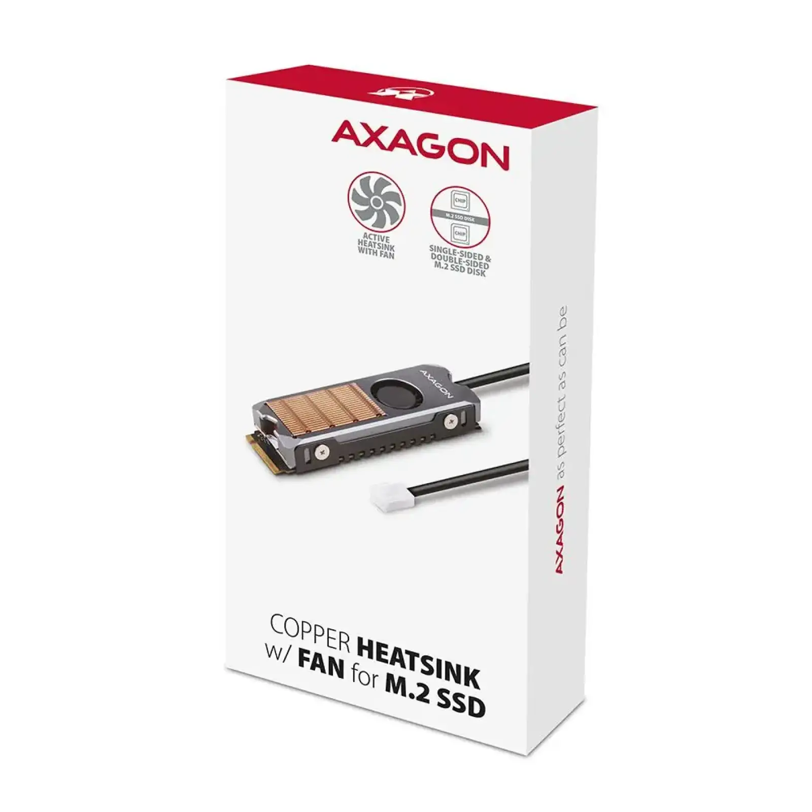 Радіатор з вентилятором для SSD-накопичувачів AXAGON CLR-M2FAN heatsink for M.2 SSD UA