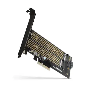 Aдаптер AXAGON PCEM2-D PCIe NVMe+SATA M.2 adapter UA