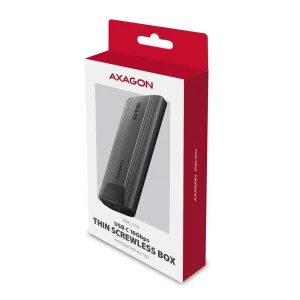 Зовнішній карман для SSD-накопичувачів AXAGON EEM2-GTS2 USB-C 10Gbps - M.2 NVMe & SATA SSD THIN SCREWLESS box UA