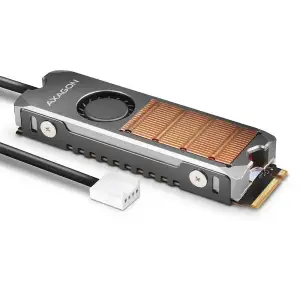 Радіатор з вентилятором для SSD-накопичувачів AXAGON CLR-M2FAN heatsink for M.2 SSD UA