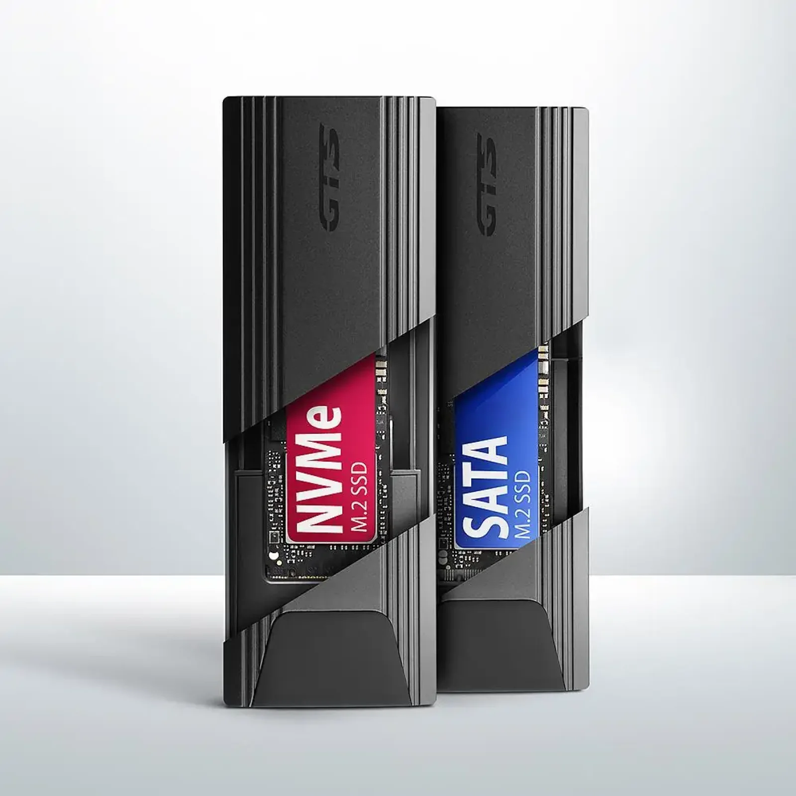 Зовнішній карман для SSD-накопичувачів AXAGON EEM2-GTS2 USB-C 10Gbps - M.2 NVMe & SATA SSD THIN SCREWLESS box UA