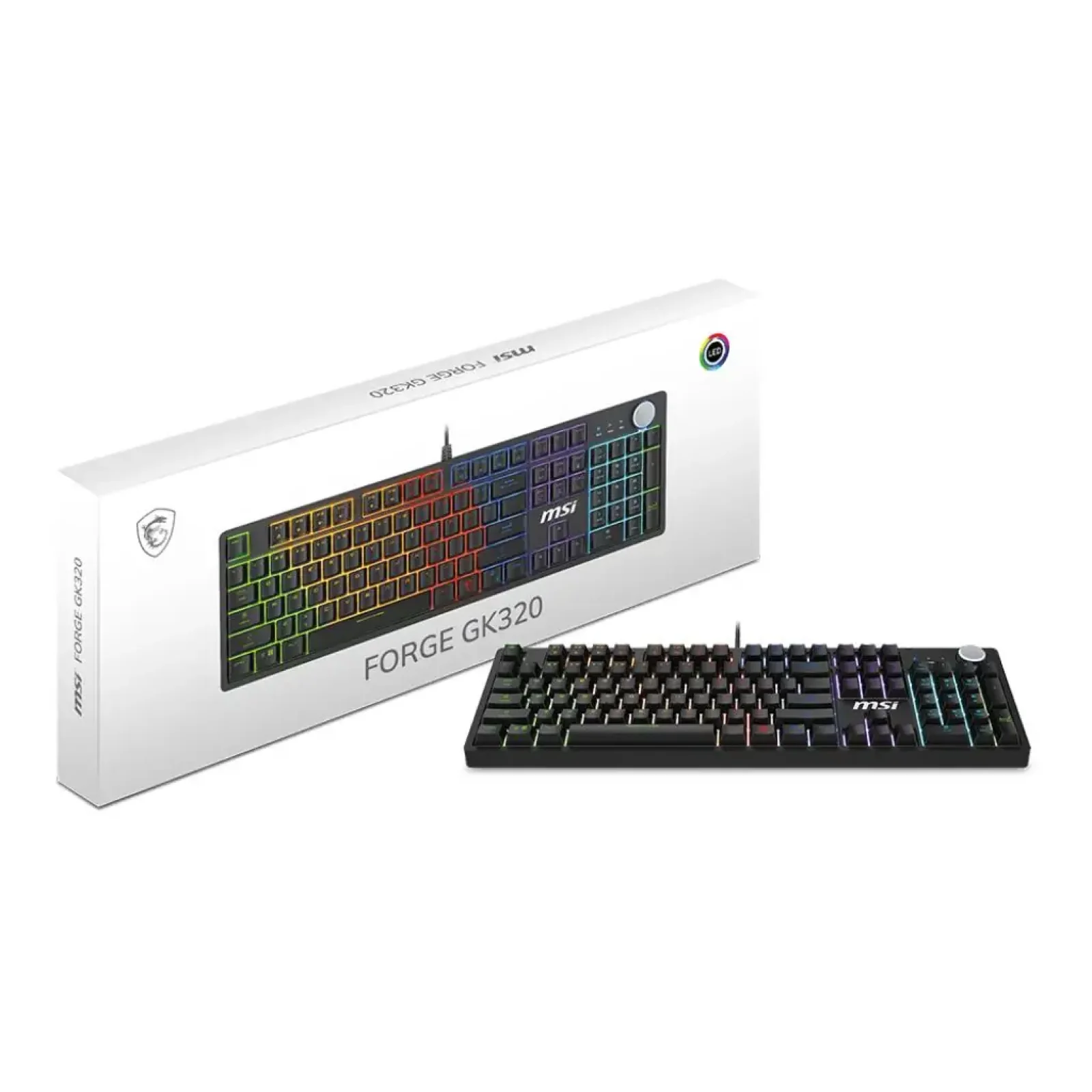 Клавіатура ігрова MSI FORGE GK320 UA Red Switches чорна (FORGE GK320 RED UA) UA