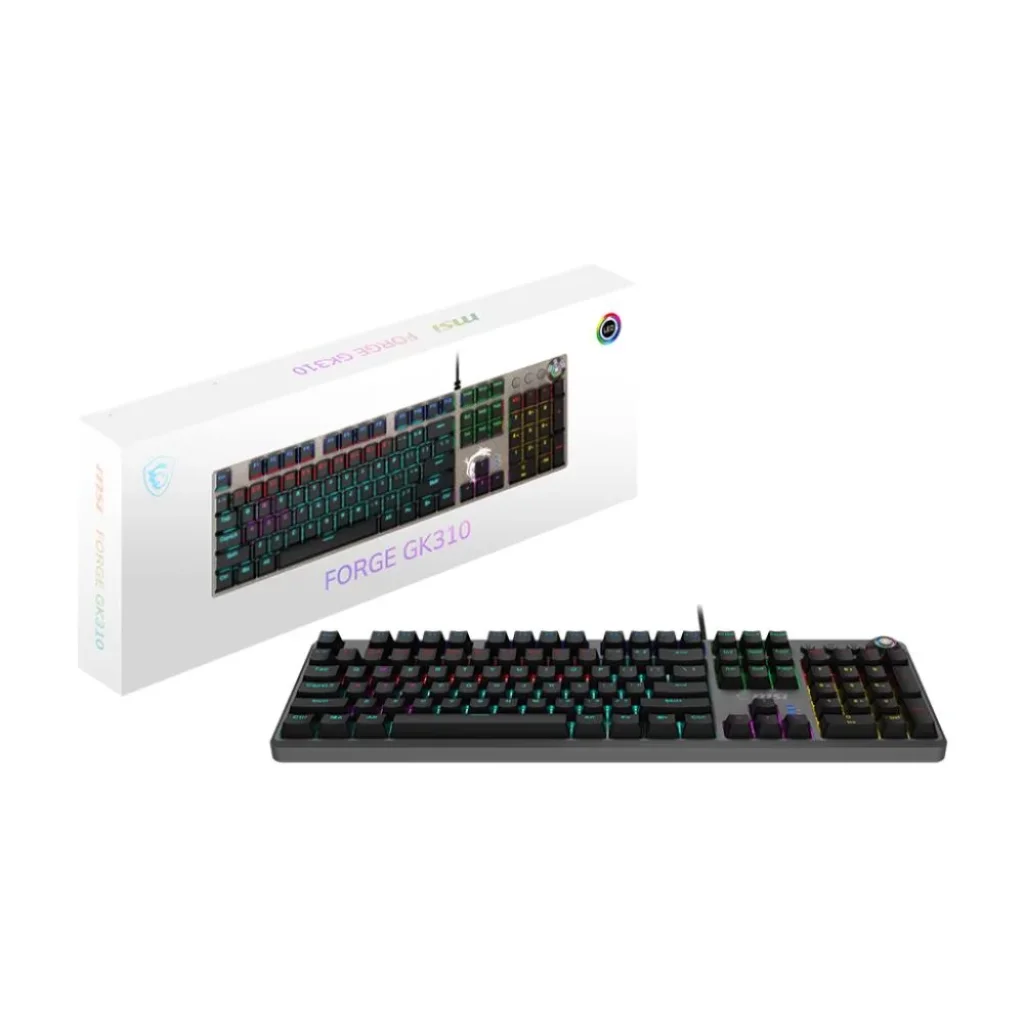 Клавіатура GAMING BLACK UA FORGE GK310 RED MSI UA