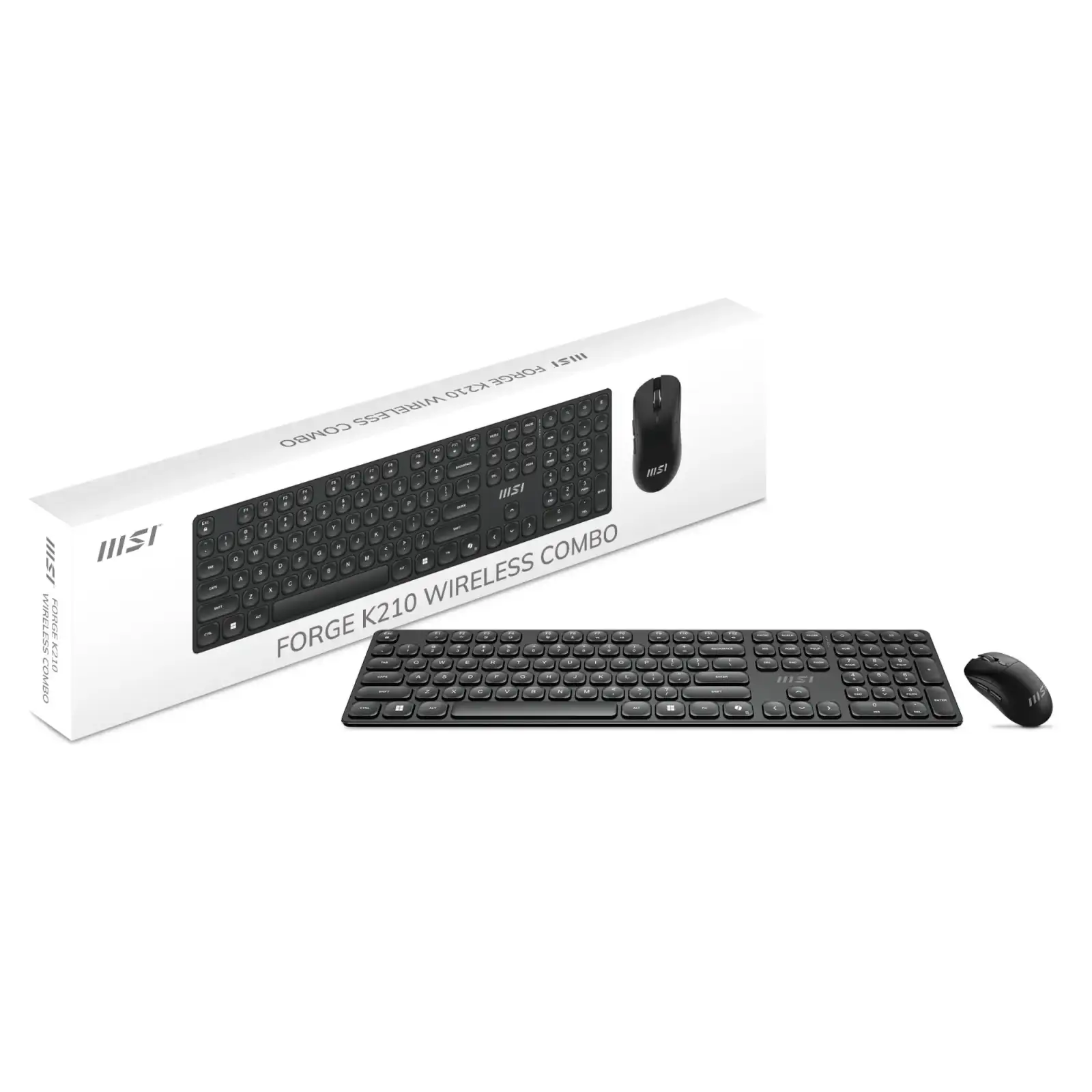 Комплект бездротовий клавіатура + миша MSI K210, чорний (FORGE K210 W COMBO UA) UA