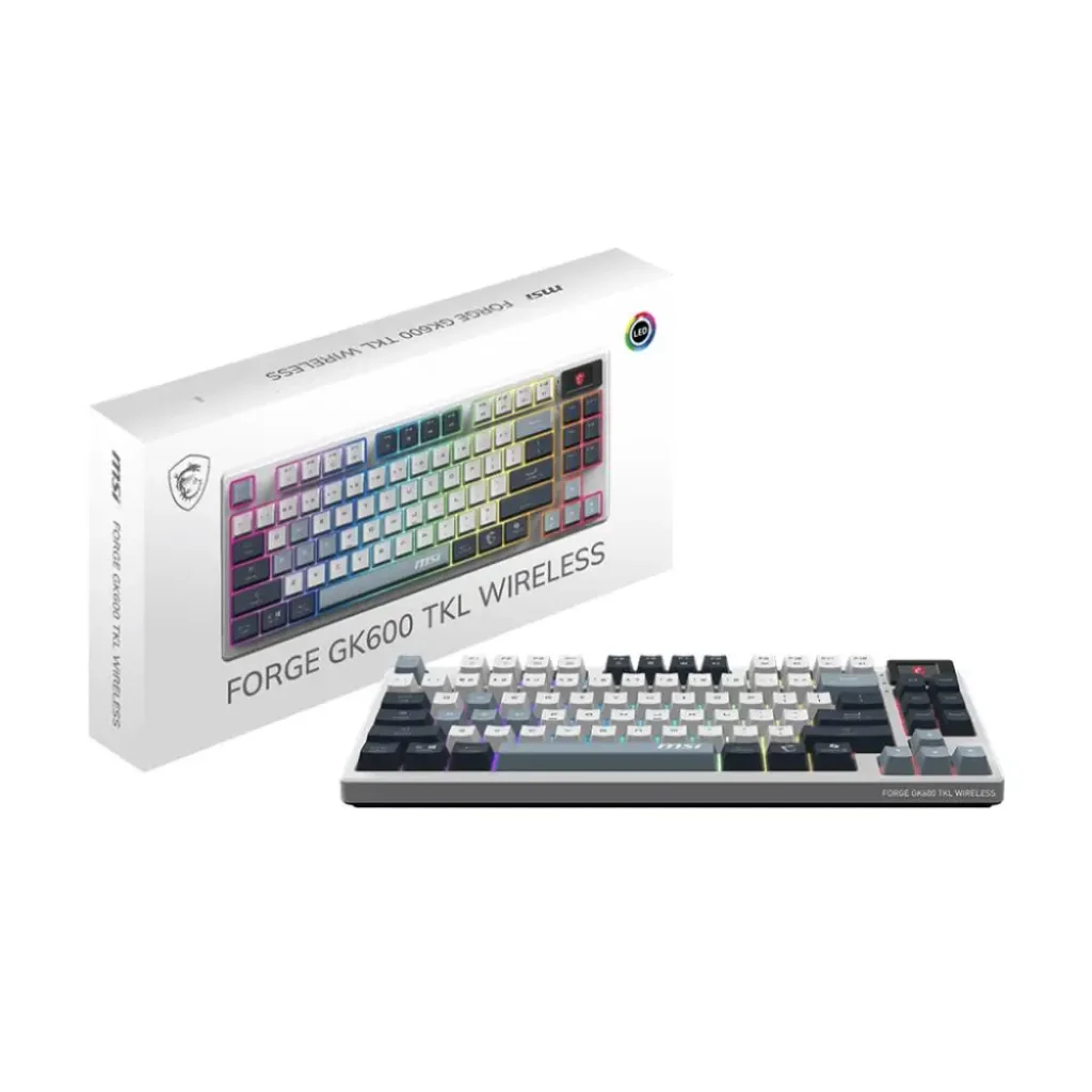 Клавіатура GAMING WHITE UA FORGE GK600 TKL MSI (FORGE GK600 TKL W SKY UA) UA