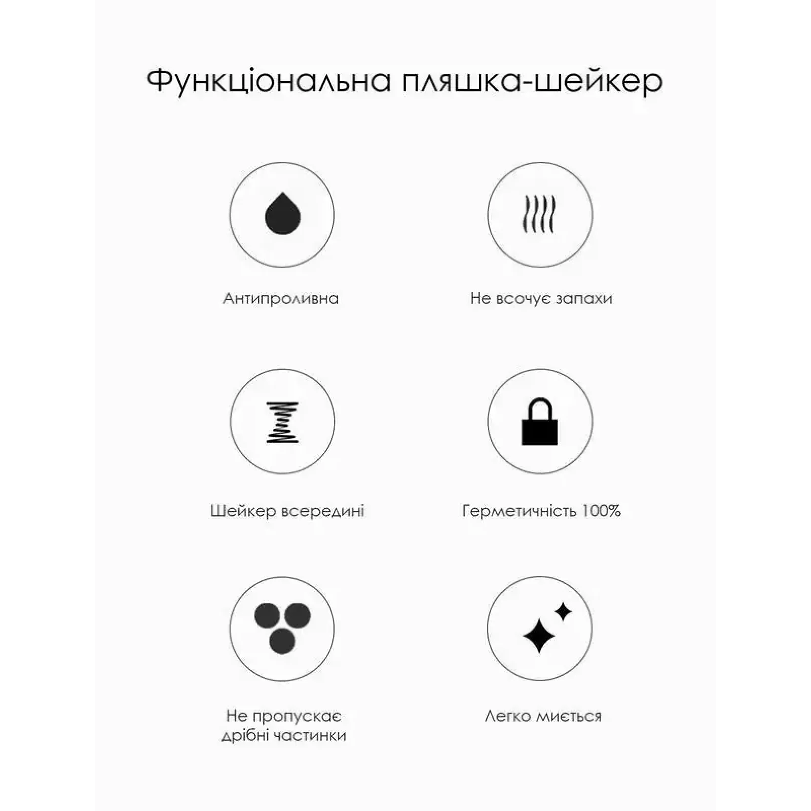Пляшка-шейкер OYEET блакитна (S2) (S2_BLUE) UA