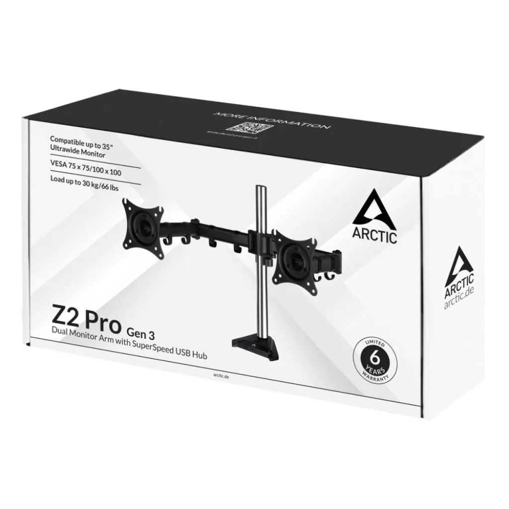 Кріплення для монітора ARM Z2 PRO GEN 3 DUAL AEMNT00050A ARCTIC UA