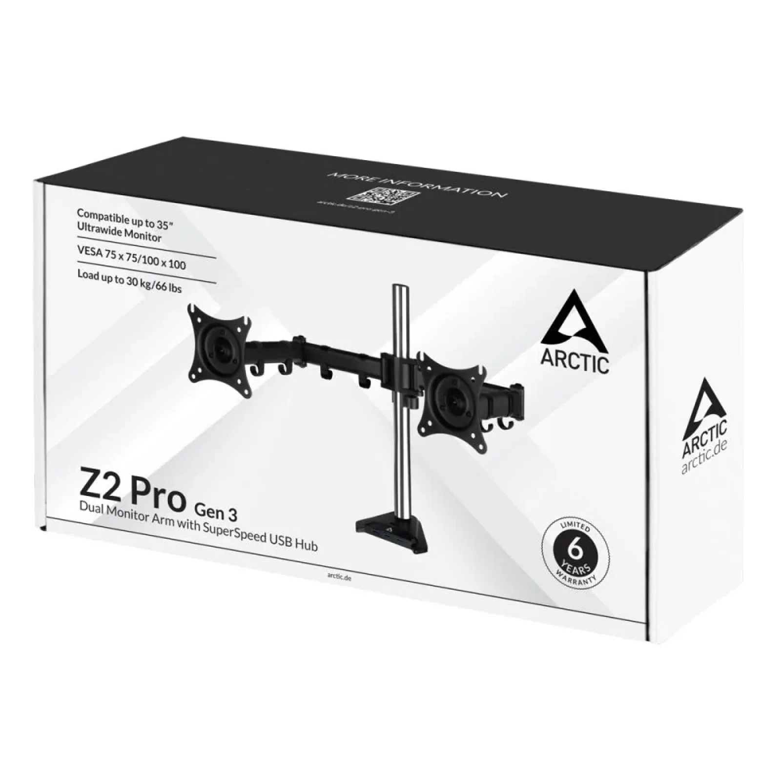 Кріплення для монітора ARM Z2 PRO GEN 3 DUAL AEMNT00050A ARCTIC UA