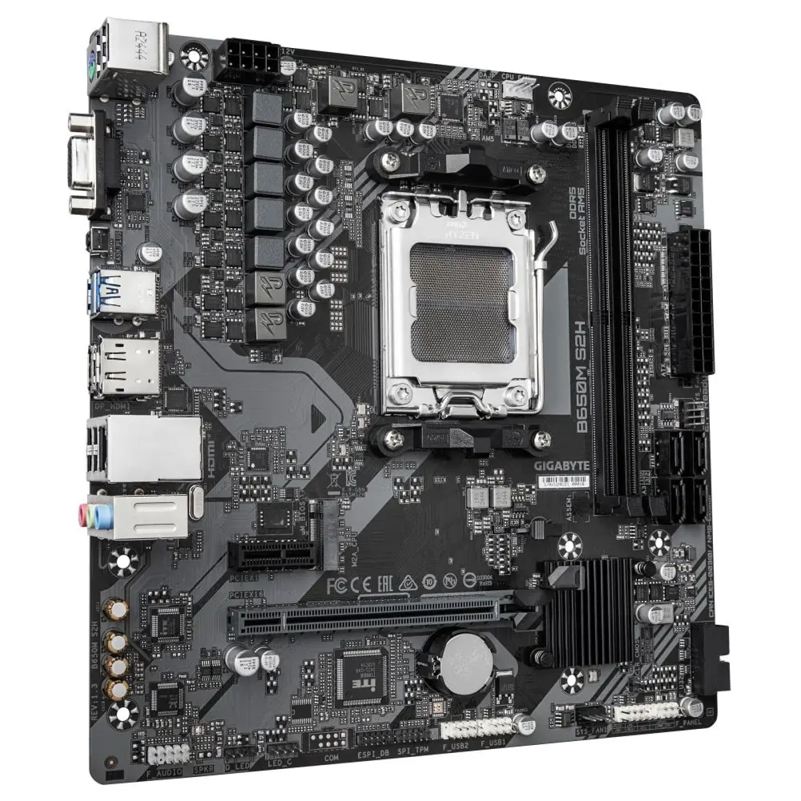 Материнська плата AMD B650 SAM5 MATX B650M S2H 1.3 GIGABYTE UA
