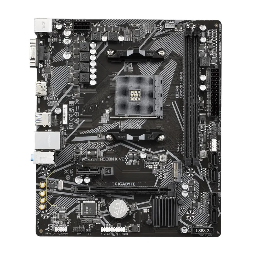 Материнська плата AMD A520 SAM4 MATX A520M K V2 1.1 GIGABYTE UA