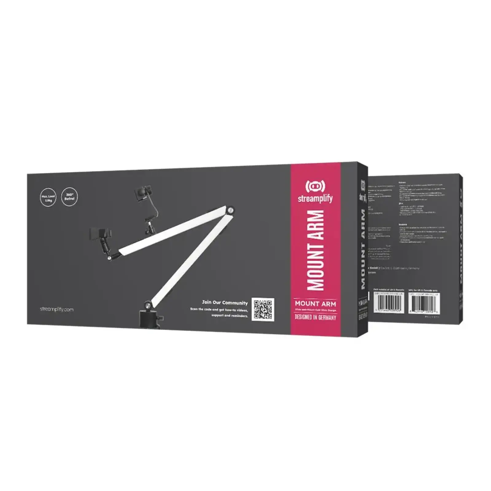 Пантограф для мікрофону Streamplify MOUNT ARM-MIC, білий (SPOM-MA1MCL1.21) UA