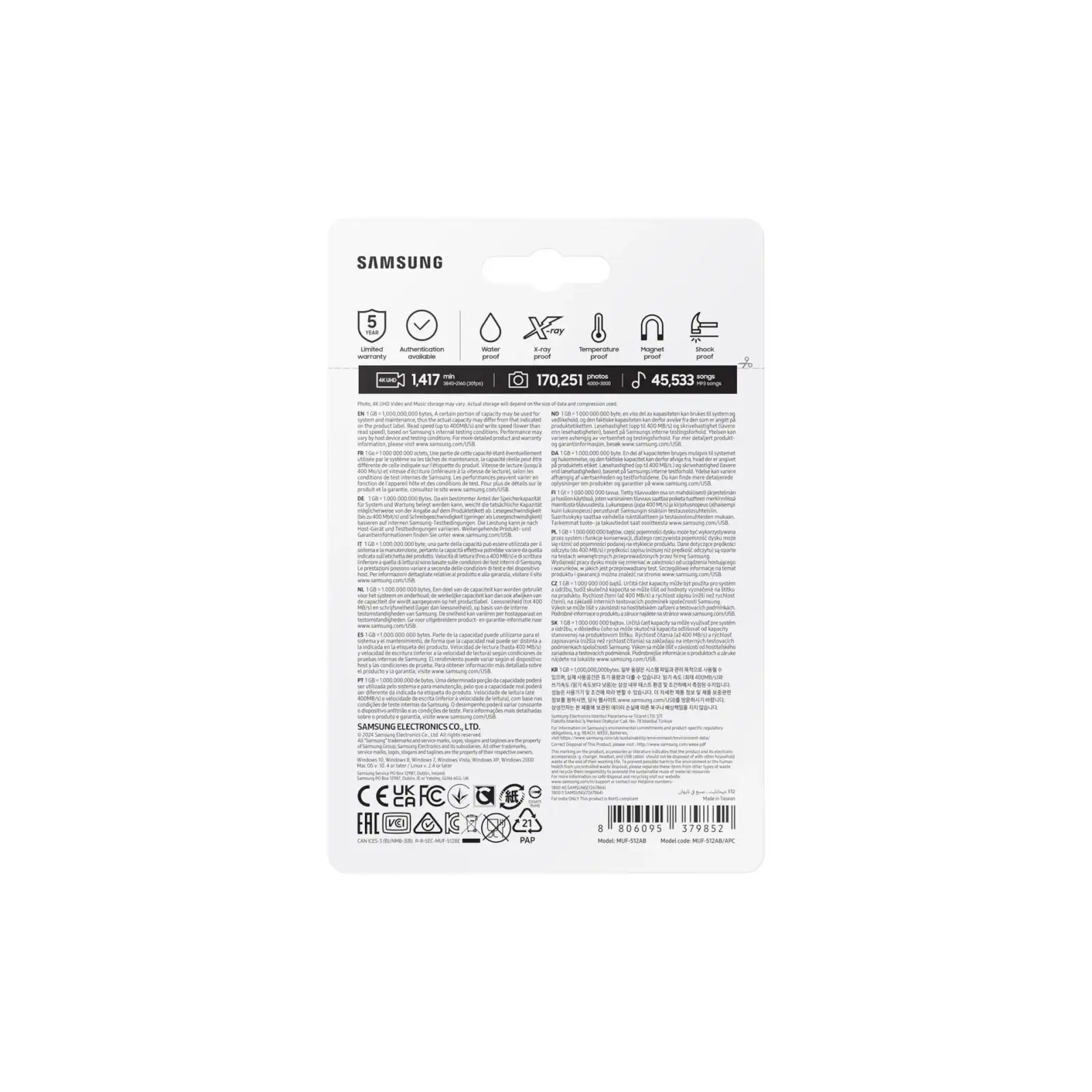 Флеш-пам'ять (накопичувач USB) USB3.2 512GB MUF-512AB/APC SAMSUNG UA