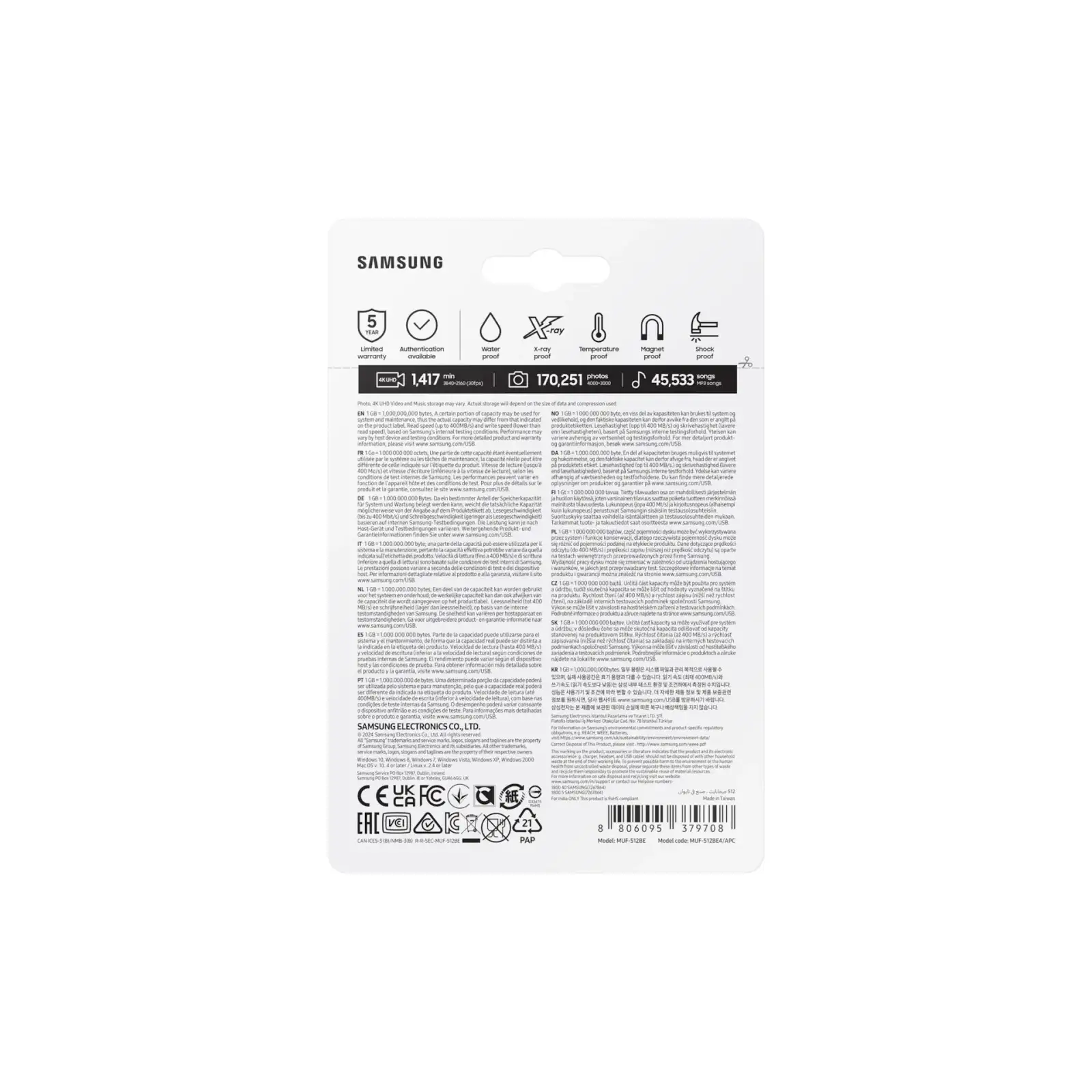 Флеш-пам'ять (накопичувач USB) USB3.2 512GB MUF-512BE4/APC SAMSUNG UA