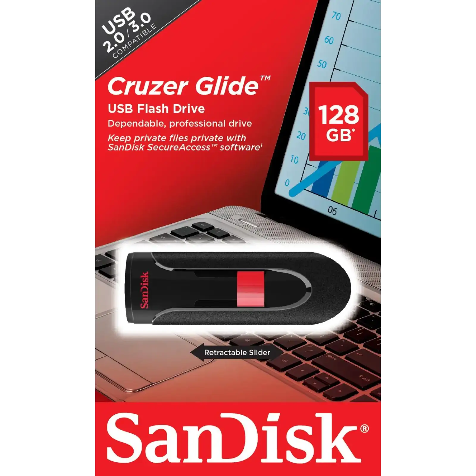 Флеш-пам'ять (накопичувач USB) USB2 128GB SDCZ60-128G-B35 SANDISK UA