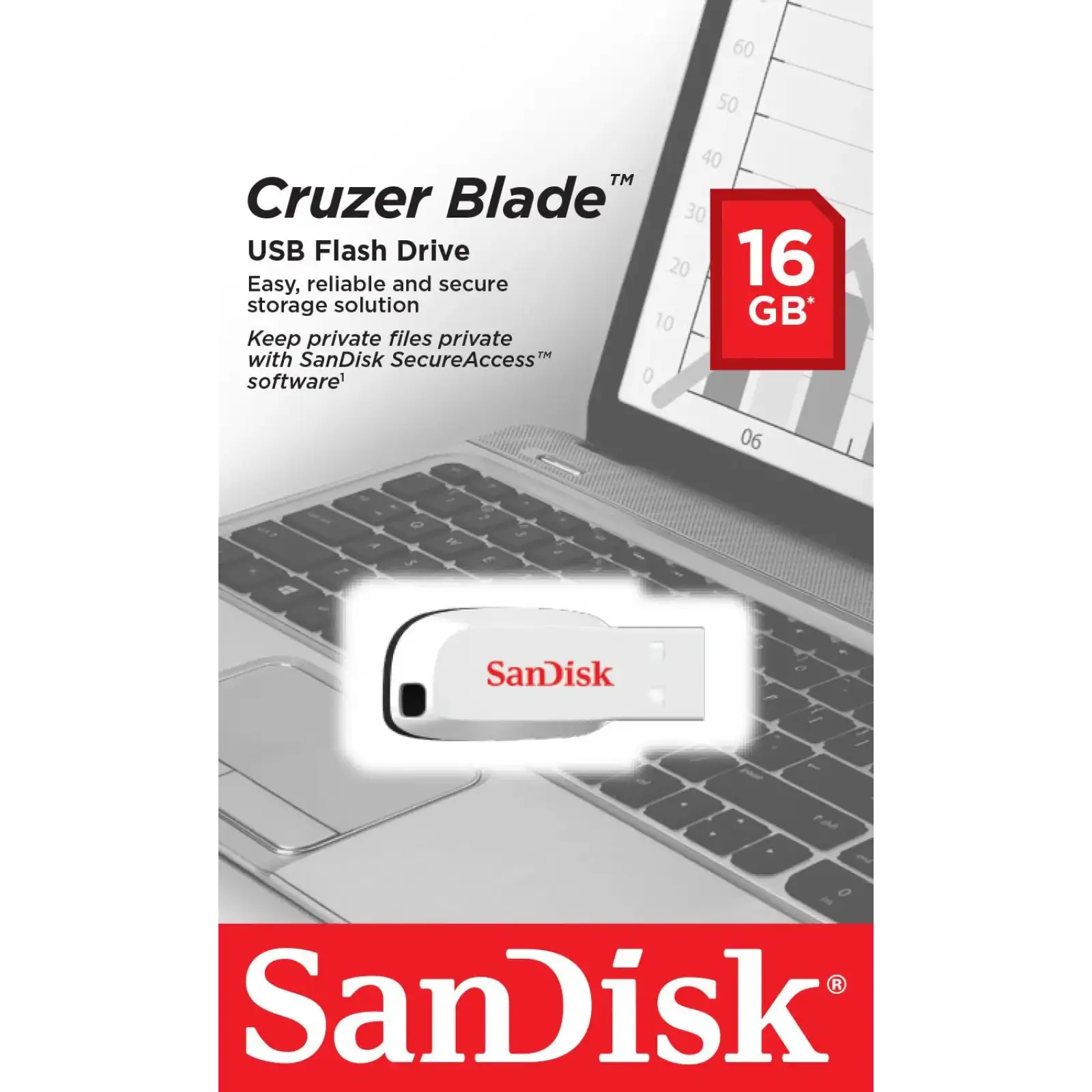 Флеш-пам'ять (накопичувач USB) USB2 16GB SDCZ50C-016G-B35W SANDISK UA
