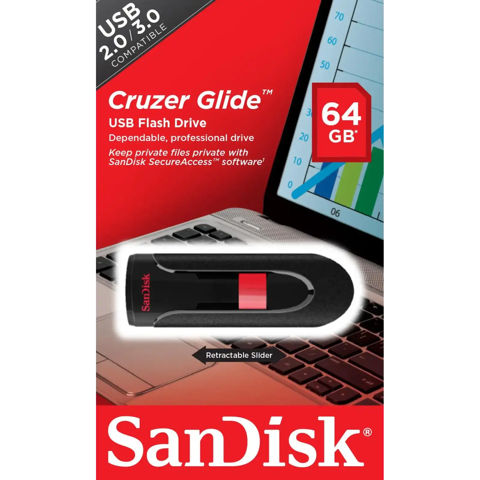 Флеш-пам'ять (накопичувач USB) USB2 64GB SDCZ60-064G-B35 SANDISK UA