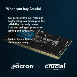 Модуль пам'яті Crucial 24 GB SO-DIMM DDR5 5600 MHz (CT24G56C46S5) UA