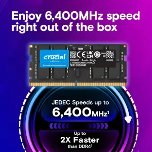 Модуль пам'яті Crucial 32 GB SO-DIMM DDR5 6400 MHz (CT32G64C52CS5) UA