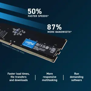 Модуль пам'яті Crucial DDR5 32GB 5600MHz UDIMM (CT32G56C46U5T) UA