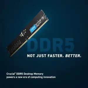 Модуль пам'яті Crucial DDR5 32GB 5600MHz UDIMM (CT32G56C46U5T) UA
