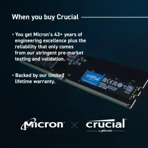 Модуль пам'яті Crucial DDR5 32GB 5600MHz UDIMM (CT32G56C46U5T) UA