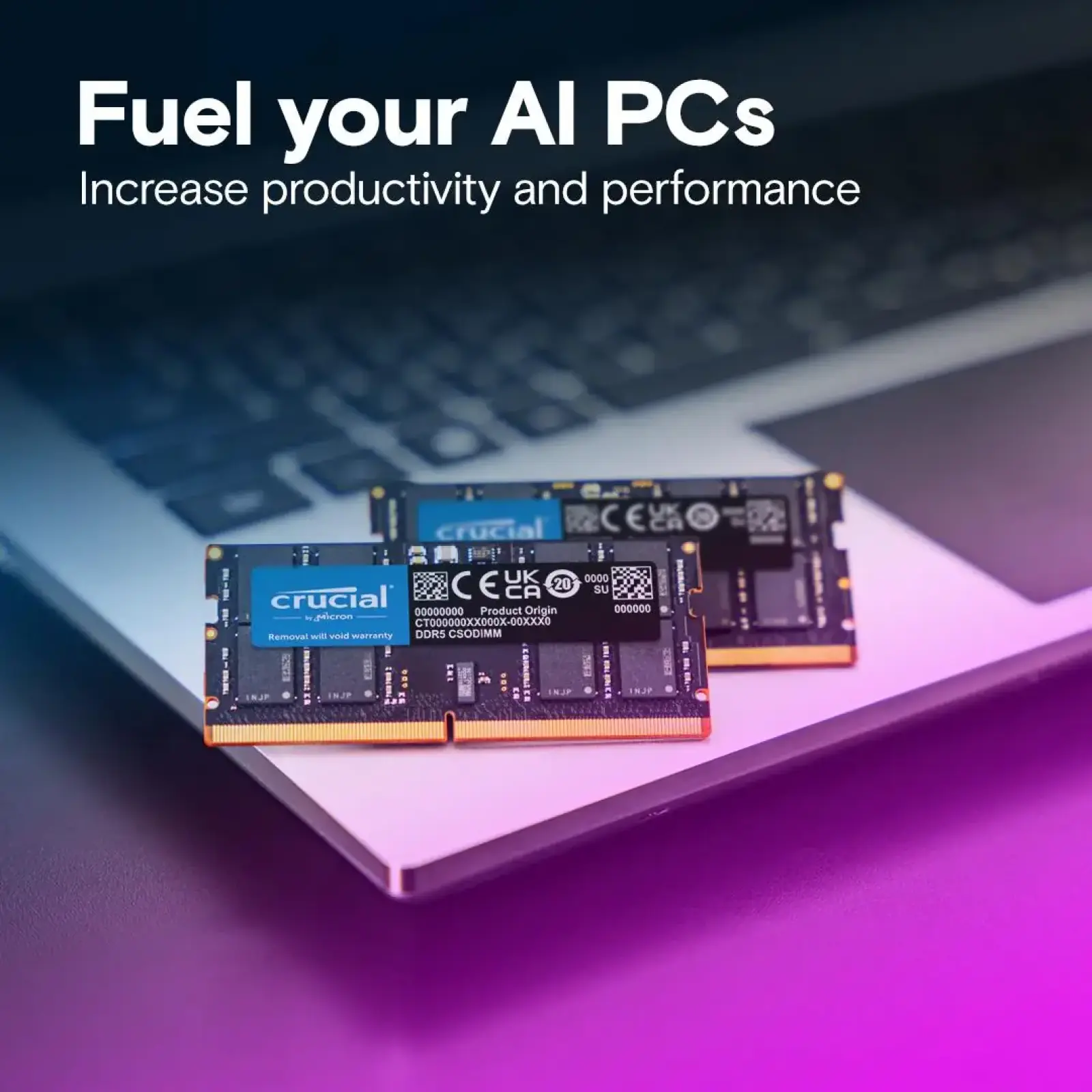 Модуль пам'яті Crucial 32 GB SO-DIMM DDR5 6400 MHz (CT32G64C52CS5) UA