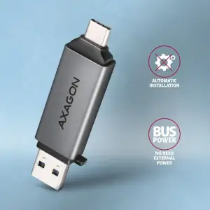 Кардрідер AXAGON CRE-DAC SuperSpeed USB-C + USB-A card reader UA