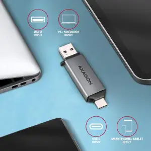 Кардрідер AXAGON CRE-DAC SuperSpeed USB-C + USB-A card reader UA