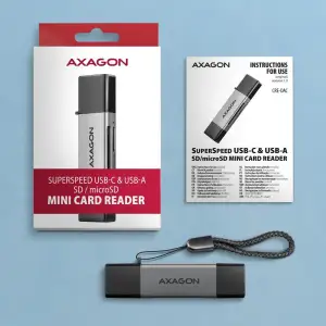 Кардрідер AXAGON CRE-DAC SuperSpeed USB-C + USB-A card reader UA