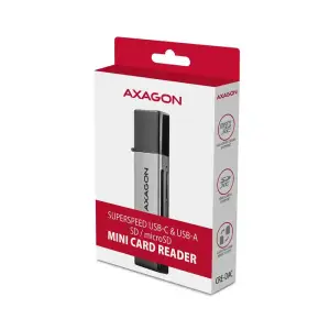 Кардрідер AXAGON CRE-DAC SuperSpeed USB-C + USB-A card reader UA
