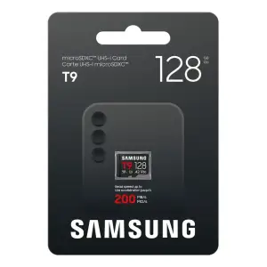 Карта пам'яті SAMSUNG MICRO SDXC T9 128GB, U3, V30, A2 до 200 Мб/с (MB-MH128T/WW) UA