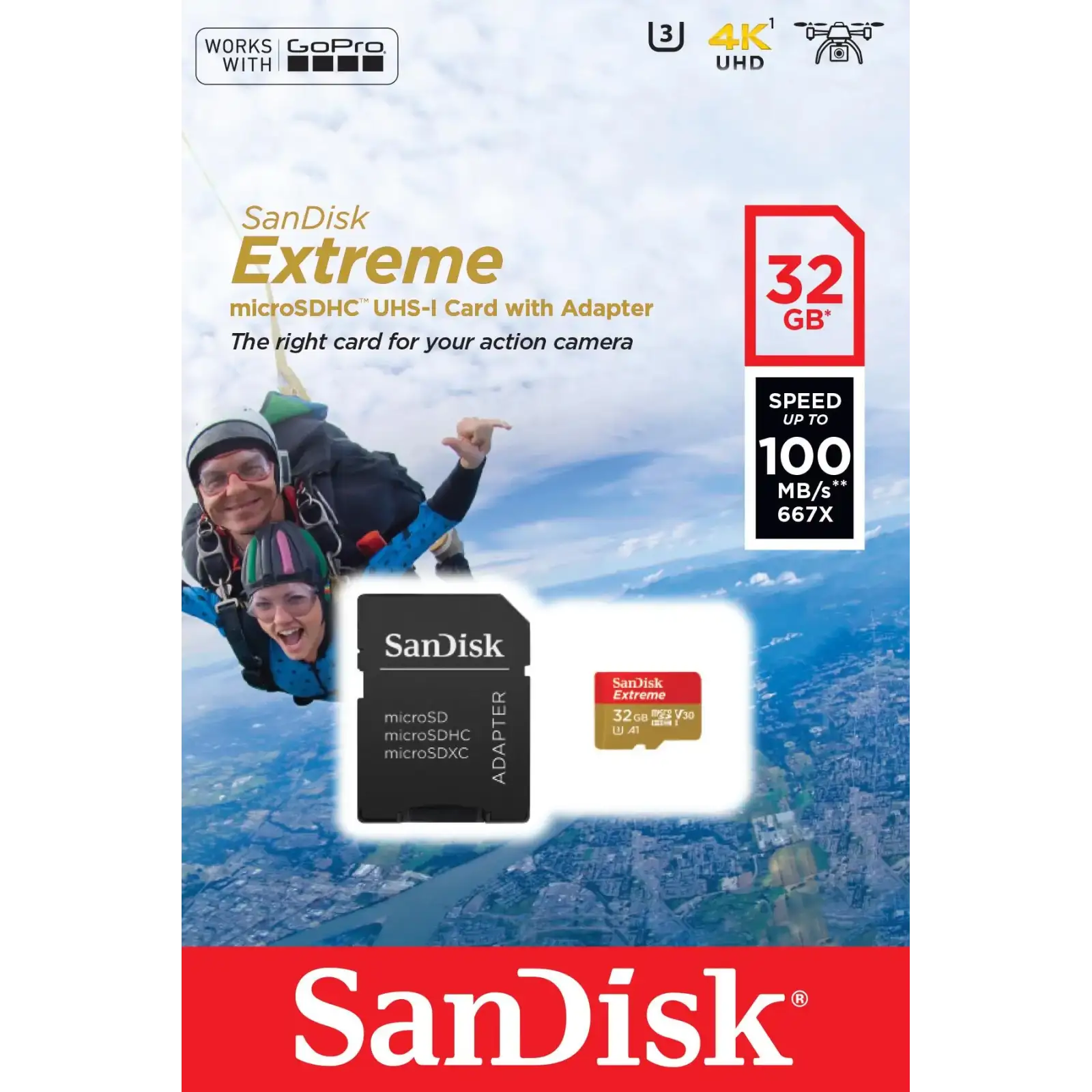 Карта пам’ятi MICRO SDHC 32GB UHS-I W/A SDSQXAF-032G-GN6AA SANDISK UA