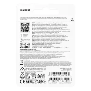 Карта пам’яті SAMSUNG MICRO SDXC T7 128GB, U3, V30, A2 до 170 Мб/с (MB-MB128T/WW) UA