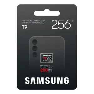 Карта пам'яті SAMSUNG MICRO SDXC T9 256GB, U3, V30, A2 до 200 Мб/с (MB-MH256T/WW) UA
