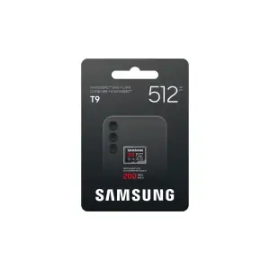 Карта пам'яті SAMSUNG MICRO SDXC T9 512GB, U3, V30, A2 до 200 Мб/с (MB-MH512T/WW) UA