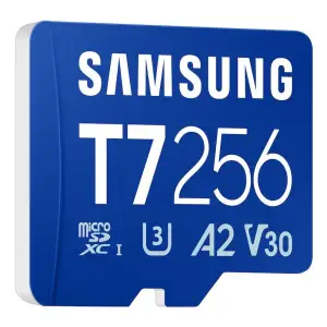 Карта пам’яті SAMSUNG MICRO SDXC T7 256GB, U3, V30, A2 до 170 Мб/с (MB-MB256T/WW) UA