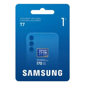 Карта пам’яті SAMSUNG MICRO SDXC T7 1TB, U3, V30, A2 до 170 Мб/с (MB-MB1T0T/WW) UA
