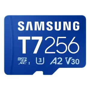 Карта пам’яті SAMSUNG MICRO SDXC T7 256GB, U3, V30, A2 до 170 Мб/с (MB-MB256T/WW) UA