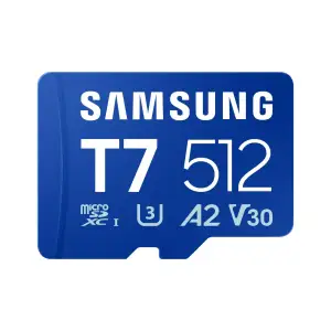 Карта пам'яті SAMSUNG MICRO SDXC T7 512GB, U3, V30, A2 до 170 Мб/с (MB-MB512T/WW) UA