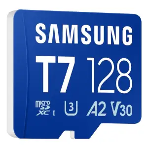 Карта пам’яті SAMSUNG MICRO SDXC T7 128GB, U3, V30, A2 до 170 Мб/с (MB-MB128T/WW) UA