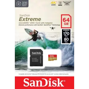 Карта пам’яті MICRO SDXC 64GB UHS-I W/A SDSQXAH-064G-GN6AA SANDISK UA