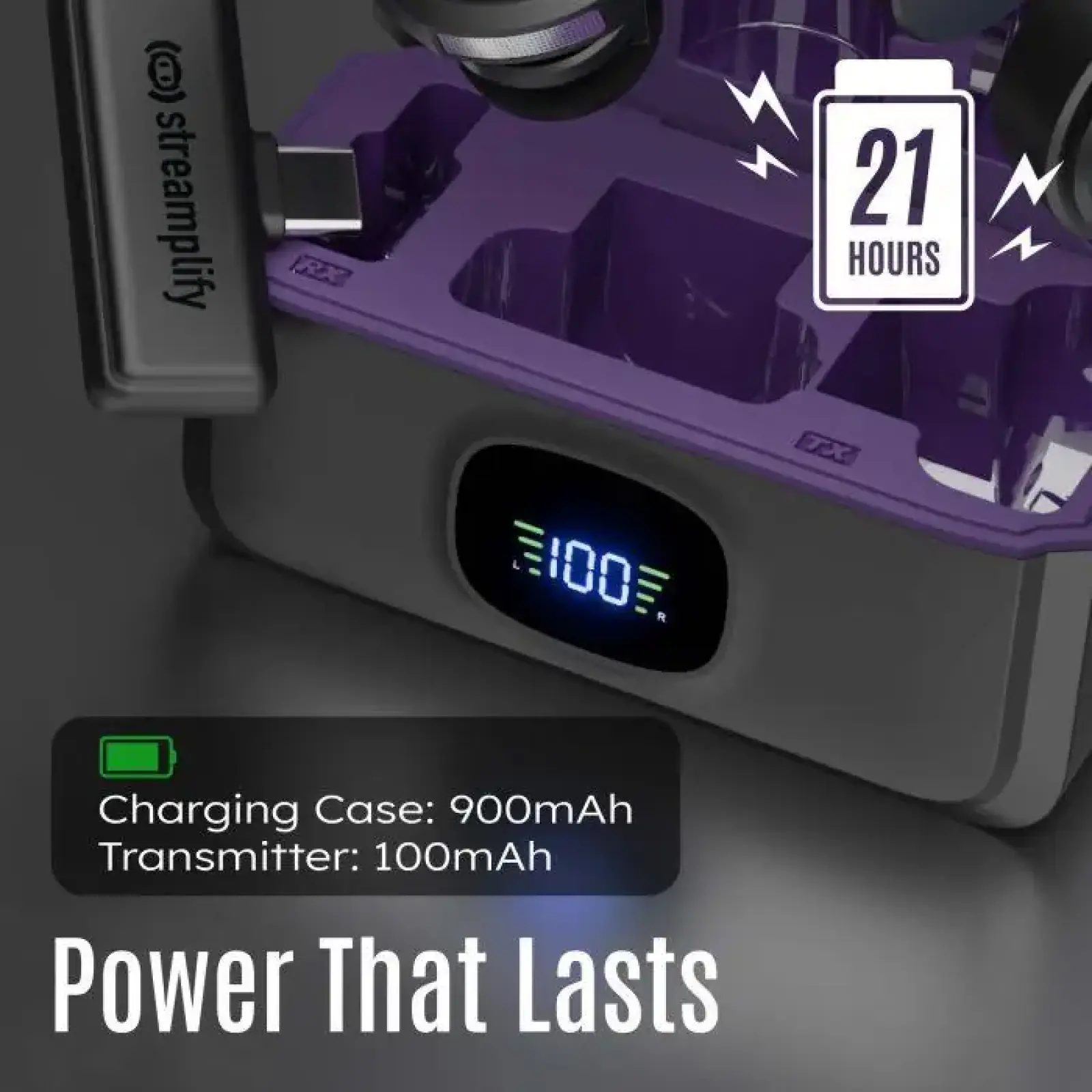 Мікрофон петличний бездротовий Streamplify MIC GO-48-WL, чорний (SPML-MG1C051.11) UA